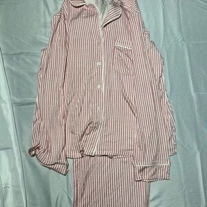Auden Red and White Striped Cotton Pajama Set